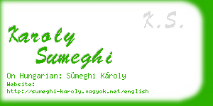karoly sumeghi business card