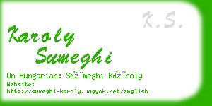 karoly sumeghi business card